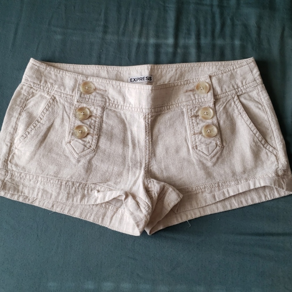 3/$10 Express linen shorts